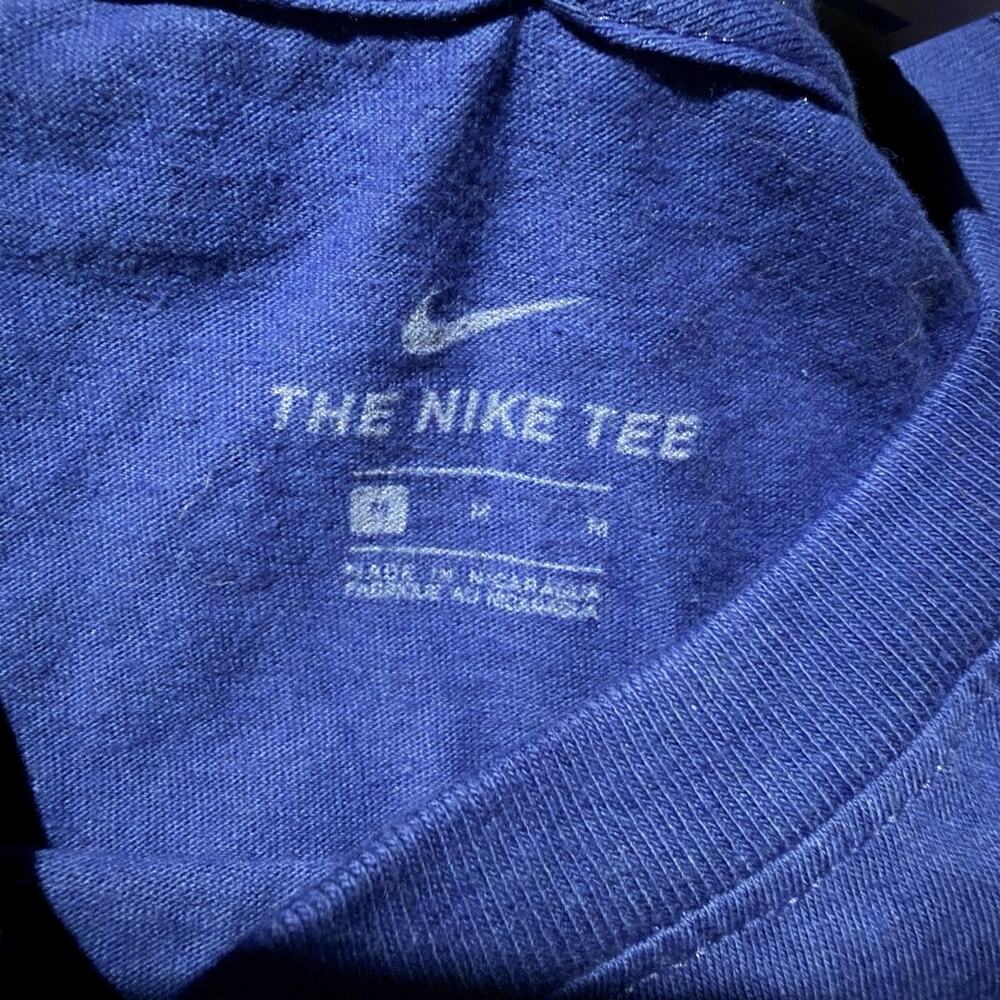 Nike LA Dodgers Blue White Spray Paint Logo T Shirt Women’s Medium Oversized NWT - Picture 4 of 12